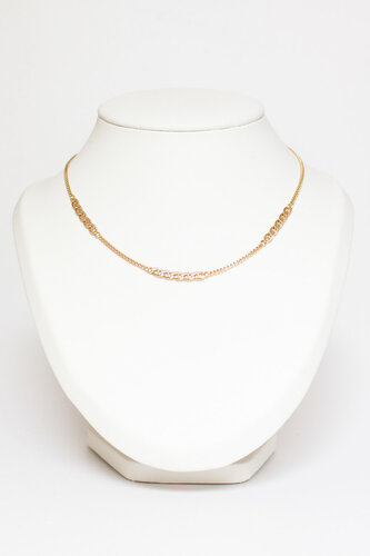 Panzer Damen Halskette Gelbgold - 43,5 cm