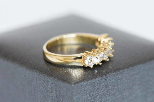 18 Karat Gold Damen Topas Ring - 15,6 mm