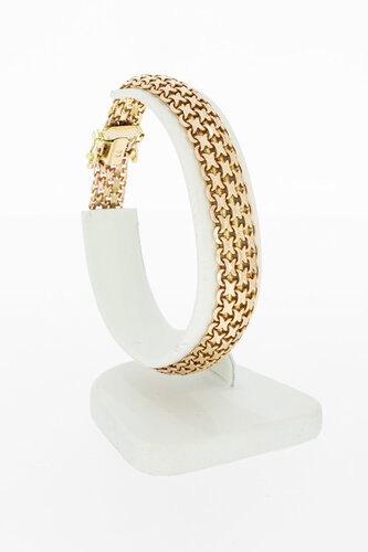 14 Karat Gold breites Armband - 19,8 cm