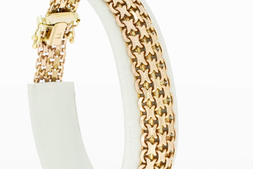 14 Karat Gold breites Armband - 19,8 cm