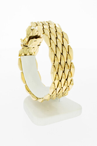 14 Karat Gold breites Armband - 19,9 cm