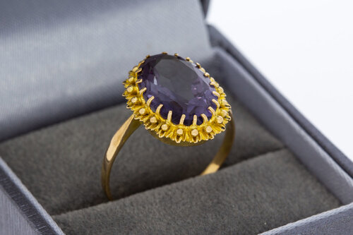 Amethyst-Ring 14 Karat Gold - 19 mm