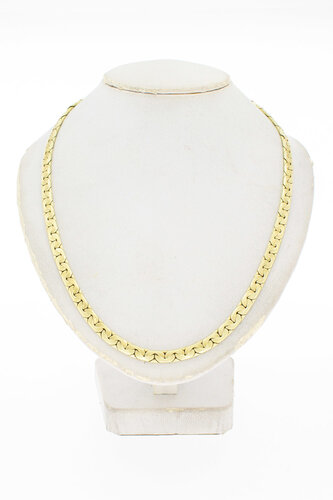 14 Karat Gold flache Panzer Halskette - 43,3 cm