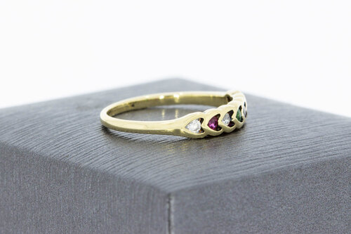 585 Gold Ring mit Herzchen - 16,5 mm