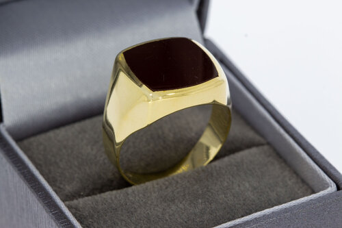 Karneol Herren Siegel Ring 585 Gold - 19,7 mm