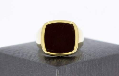 Karneol Herren Siegel Ring 585 Gold - 19,7 mm
