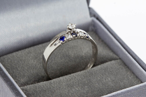 Saphir Damen Ring 585 Gold - 18,2 mm