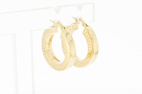 Creolen aus 14 Karat Gelbgold - 2,4 cm