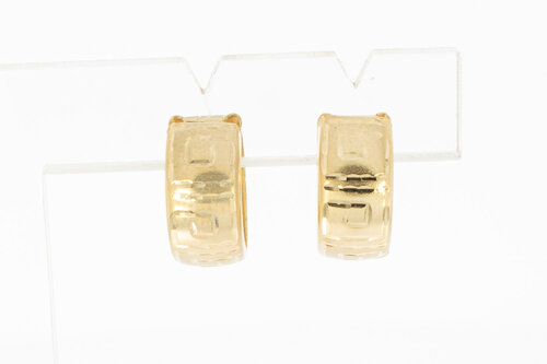 Versace-Stil 585 Gold Creolen - 1,4 cm