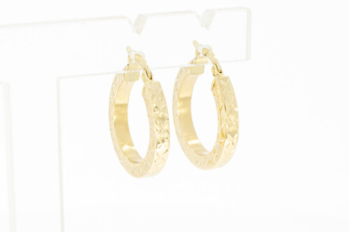 14 Karat Gelbgold Ohrringe - 2,1 cm