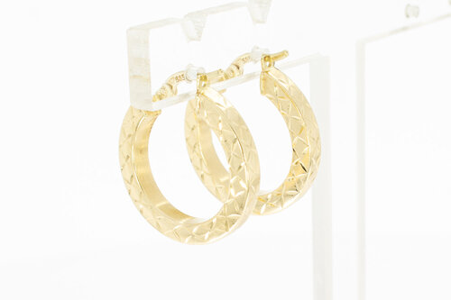 14 Karat Gelbgold Ohrringe - 2,1 cm