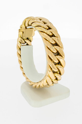 Breites Panzer Armband 18 Karat - 20,2 cm