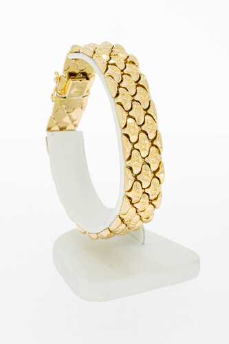 750 Gold breites Armband - 19,7 cm