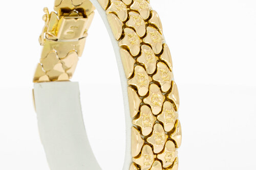 750 Gold breites Armband - 19,7 cm