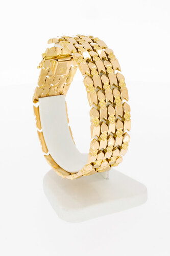 18 Karat Gold breites Armband - 19,8 cm