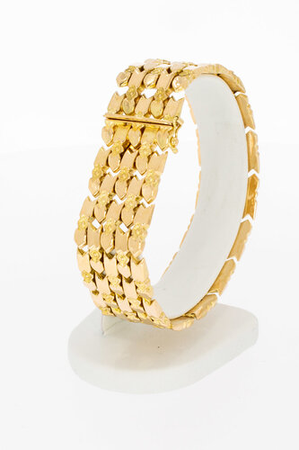 18 Karat Gold breites Armband - 19,8 cm