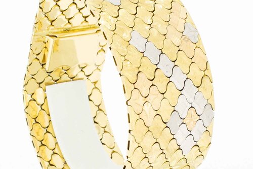 Breites 750 Retro Goldarmband - 19,7 cm