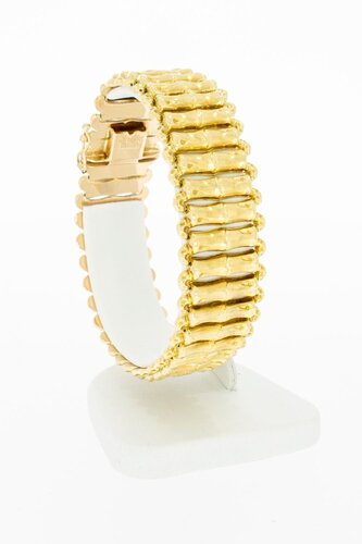 Breites Vintage Gliederarmband 750 Gold - 18,9 cm