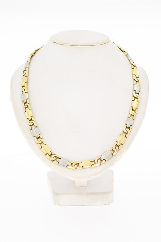 585 bicolor flache Königskette - 44 cm