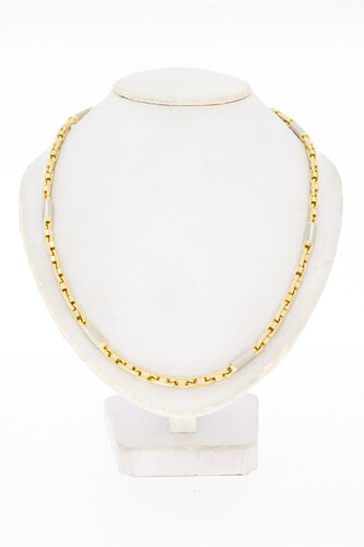 14 Karat bicolor Königskette - 63 cm