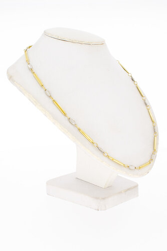 14 Karat Bicolor Gold Collier - 43 cm