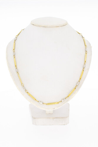 14 Karat Bicolor Gold Collier - 43 cm