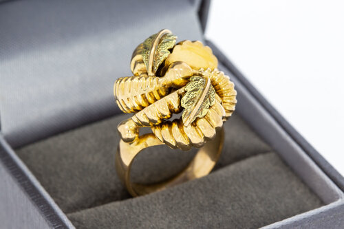 585 Gelb Goldene Damen Ring - 18,7 mm