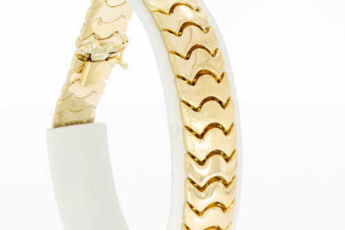 14 Karat Gold flaches Armband - 20,6 cm