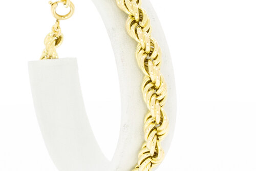 14 Karat Kordel Gold Armband Herren - 19,3 cm