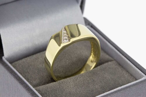 Diamant Ring Herren 585 Gold - 20,2 mm