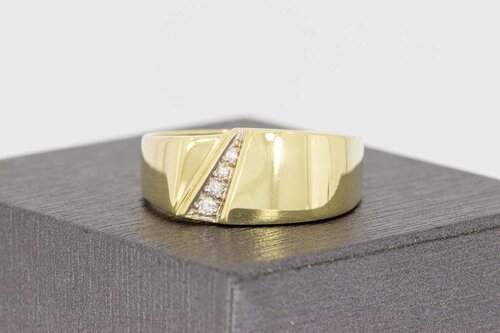 Diamant Ring Herren 585 Gold - 20,2 mm