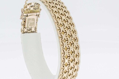 18 Karat Gold Retro Armband - 18,9 cm