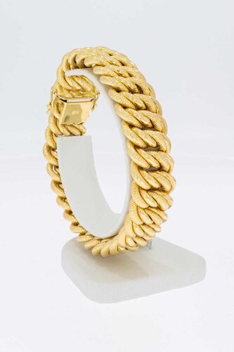 18 Karat breites Gold Armband - 20,4 cm