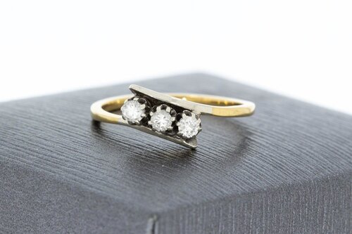 14 Karat Gold Diamant Ring - 16,5 mm