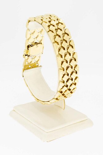 14 Karat Gold breites Retro Armband - 20,3 cm