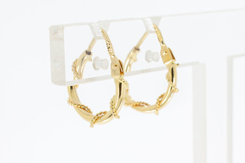 Damen Creolen 18 Karat Gold - 1,4 cm