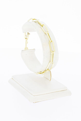 14 Karat Paperclip Goldarmband - 20 cm