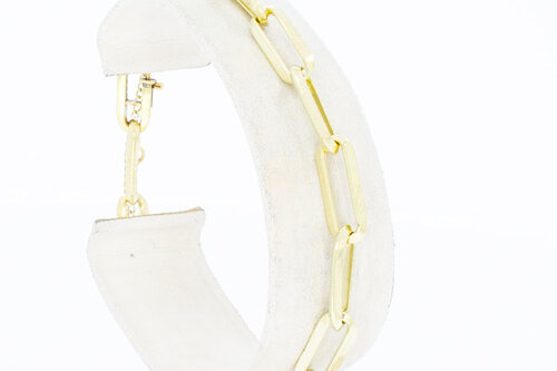 14 Karat Paperclip Goldarmband - 20 cm