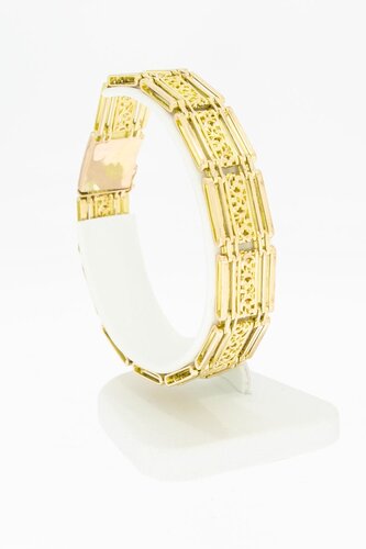 585 Gold Retro Armband mit Diamant - 19,8 cm