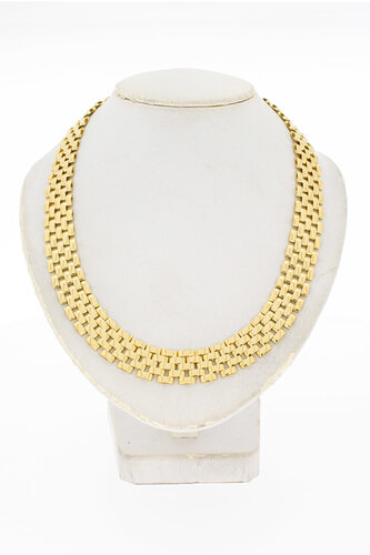 18 Karaat gouden Staafjes Collier - 45,9 cm