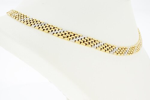 14 Karaat gouden Staafjes Collier - 43,3 cm