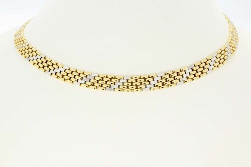 14 Karaat gouden Staafjes Collier - 43,3 cm