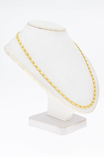 18 Karat Gold Falkenaugenkette - 50,5 cm