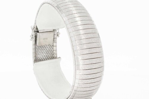 Breites Weißgold Armband 18 Karat - 19,1