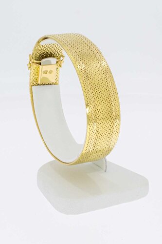 Breites Vintage Gliederarmband 750 Gold - 18,2 cm