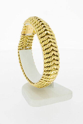 Gevlochten 18 Karaat goudenarmband - 20,6