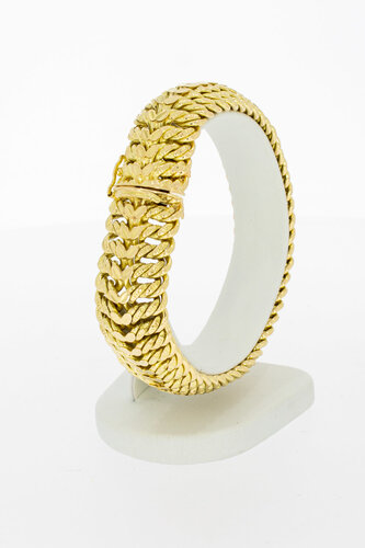 Gevlochten 18 Karaat goudenarmband - 20,6