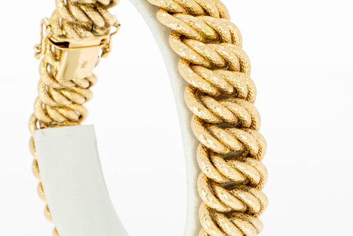 Gevlochten 18 karaat brede Armband - 20,7 cm