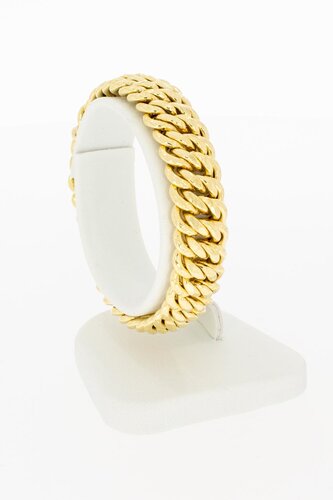 Gevlochten 18 Karaat dames armband - 16,9 cm