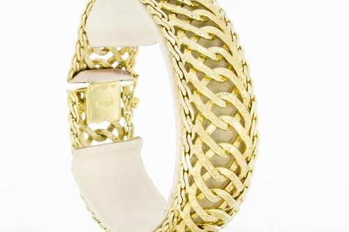 14 karaat Gevlochten armband - 19,5 cm